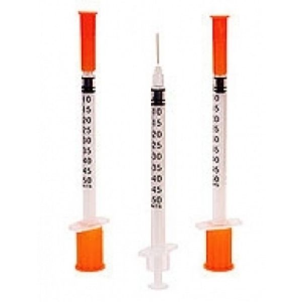 Exel Comfort Point Diabetic Syringes, .5cc x 28g x 1/2", BX 100