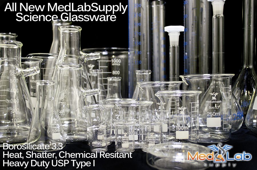 Volumetric Flask, 250ML, Qty 1, by Med Lab Supply