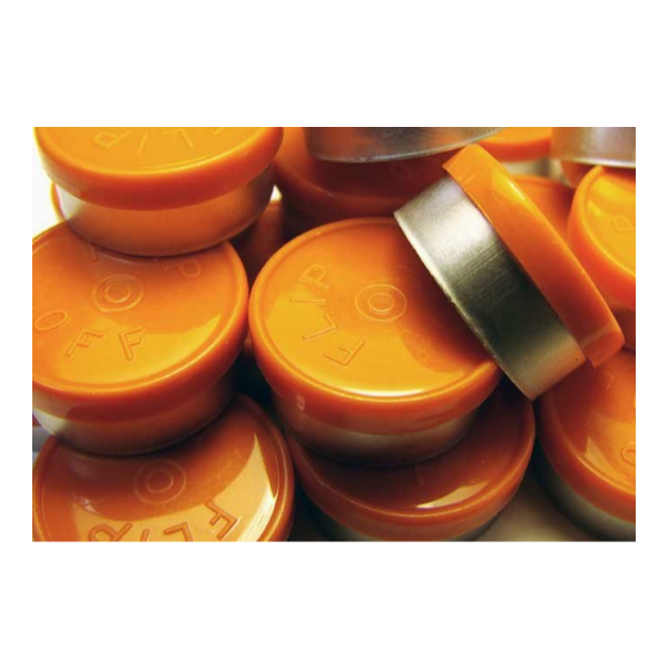 20mm Flip Top Aluminum Seal - Orange (Qty. 100)