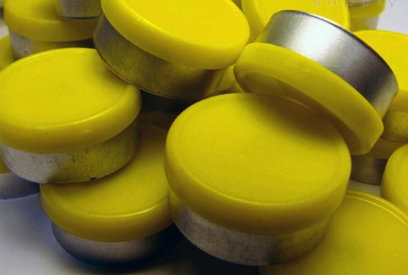 20mm Flip Top Aluminum Seal - Yellow (Qty. 1000)