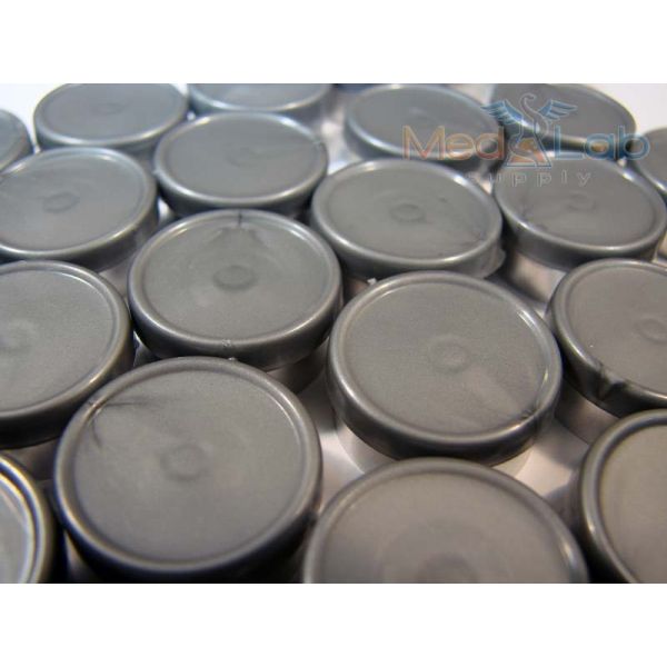 20mm Flip Top Aluminum Seal - Metallic Gray (Qty. 25)