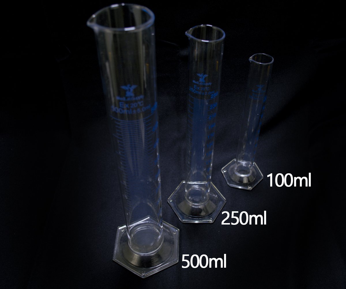 Med Lab Supply Graduated Cylinders Hex Base 1000ML, Qty. 1