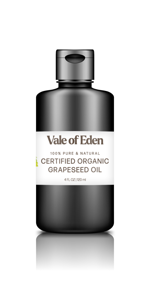 Grapeseed Oil, Certified Organic, Filtered, Hexane Free, 4oz/120ML