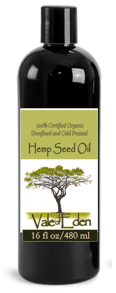 Hemp Seed Oil, Certified Organic, Virgin, Filtered, 16 oz