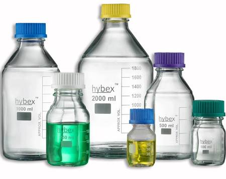 Hybex 250ML Glass Media Bottle - White (Qty. 1)