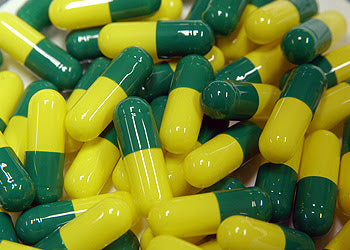 Empty Gelatin Capsules Size 0 Green/Yellow (Bag of 500)