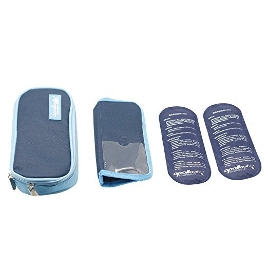 Portable Diabetic Cooler, Medical Travel Bag, Includes 2 Ice Packs