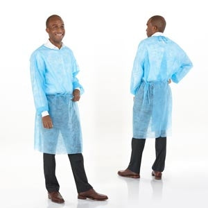 Form-Fit Isolation Gown, Bright Blue, Regular, 12/bg