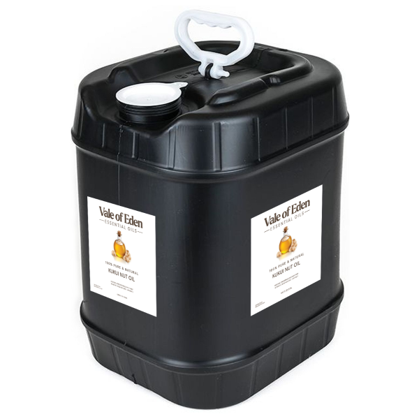 Kukui Nut Oil, Pure and Natural, 5 Gallons