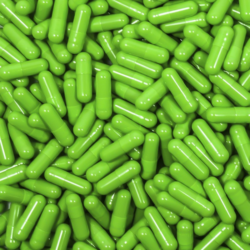 Lime Flavored Empty Gelatin Capsules, Size 0, Qty. 500