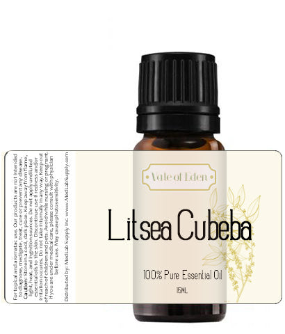 Litsea Cubeba Pure Essential Oil 15ML, By Vale of Eden