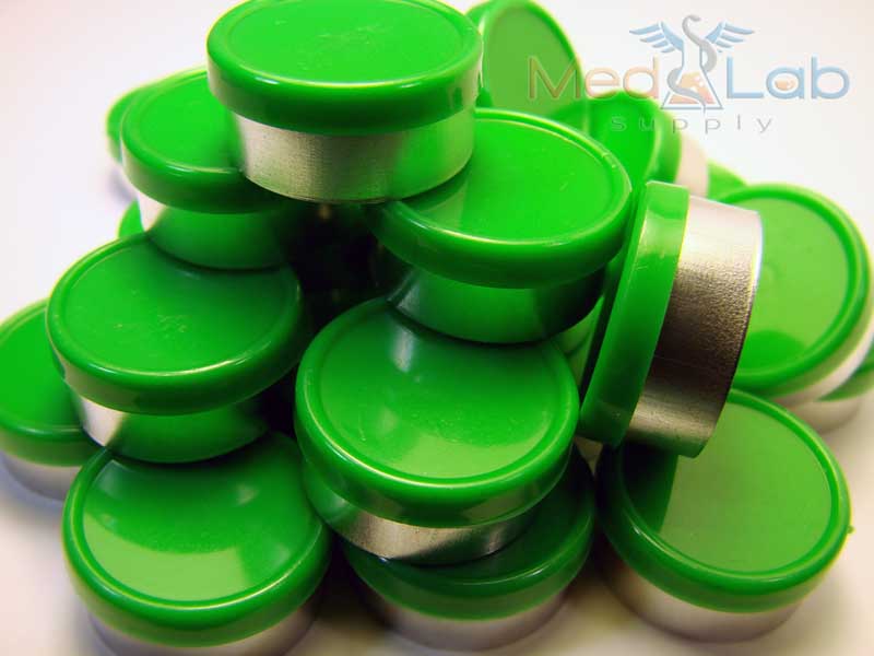 20mm Flip Top Aluminum Seal - Green Bright (Qty. 1000)