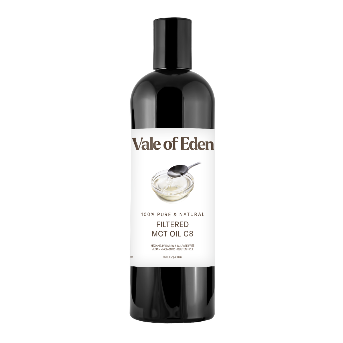 Filtered C8 Clean MCT Oil, Non-GMO,16 fl oz / 480mL