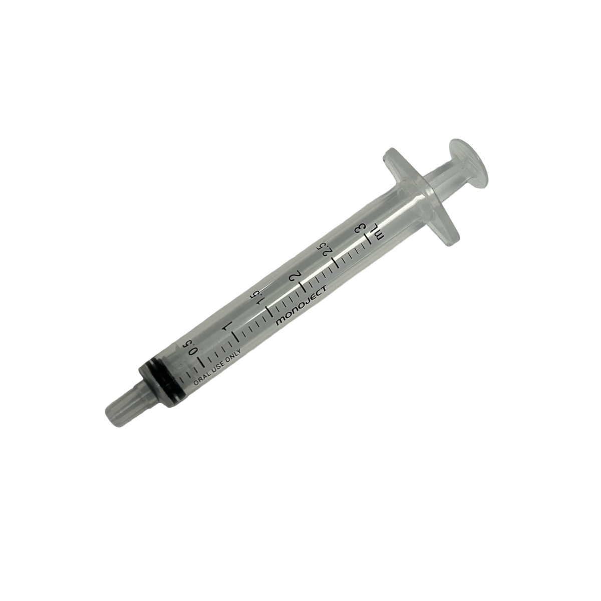 Monoject Oral Dispensing Syringe, 3mL, Clear, 100/BX
