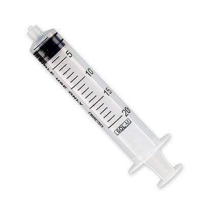 Nipro 20cc Syringe Only, Luer Lock, Box of 50