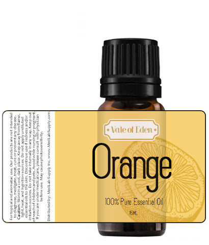 Orange Pure Essential Oil 15ml, By Vale of Eden