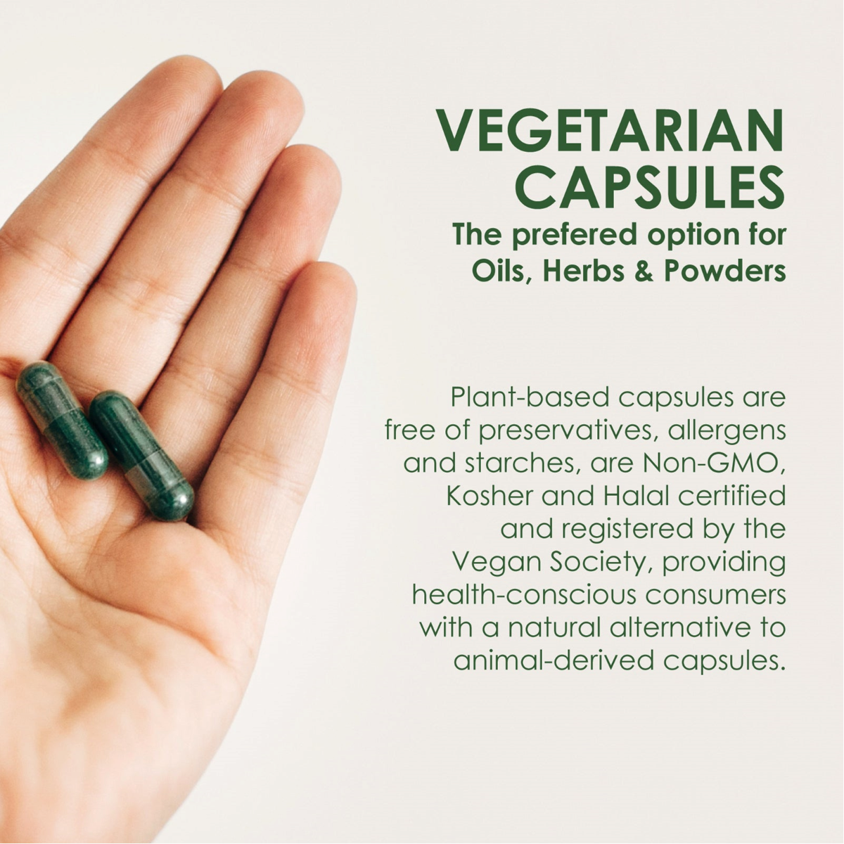 Titanium Dioxide (TiO2) Free, Spirulina Colored Empty Vegetarian Capsules Size 00, Blue, Qty 500