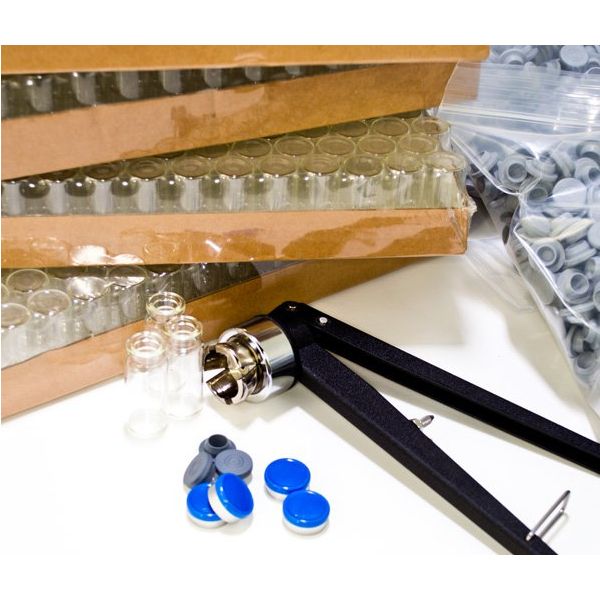Premium Vial Bundle with Blue/White Flip Tops