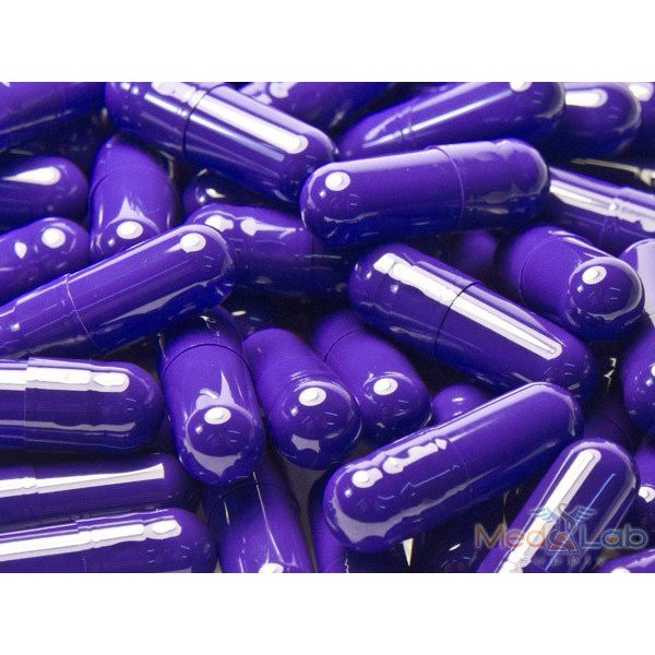 Purple Empty Gelatin Capsules, Size 0, Qty. 2500