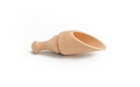 Wood Round Scoop for Bath Salts & Sugar Scrubs, 3.5 inch