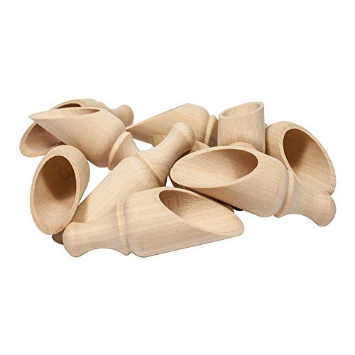 Wood Round Scoop for Bath Salts & Sugar Scrubs, 3.5 inch