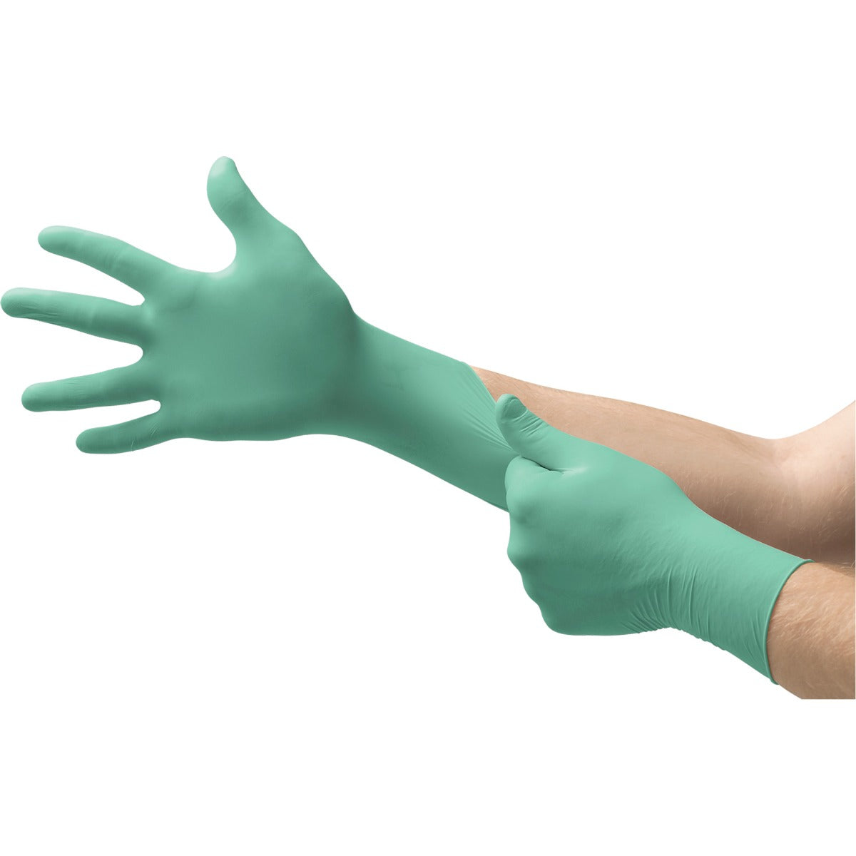Micro-Touch Affinity by Ansell 100% High Performance Neoprene Exam Grade Gloves, 6.3 mils, Green, Medium, Box of 100