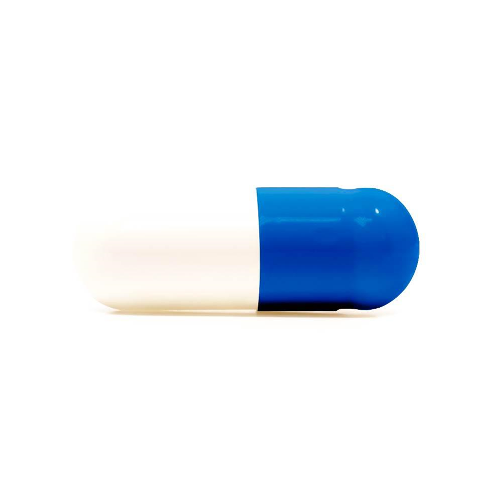 Blue/White Empty Gelatin Capsules, Size 000, Qty. 500