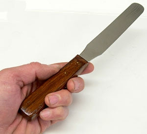 Stainless Steel Spatula, 6", with Hardwood Handle