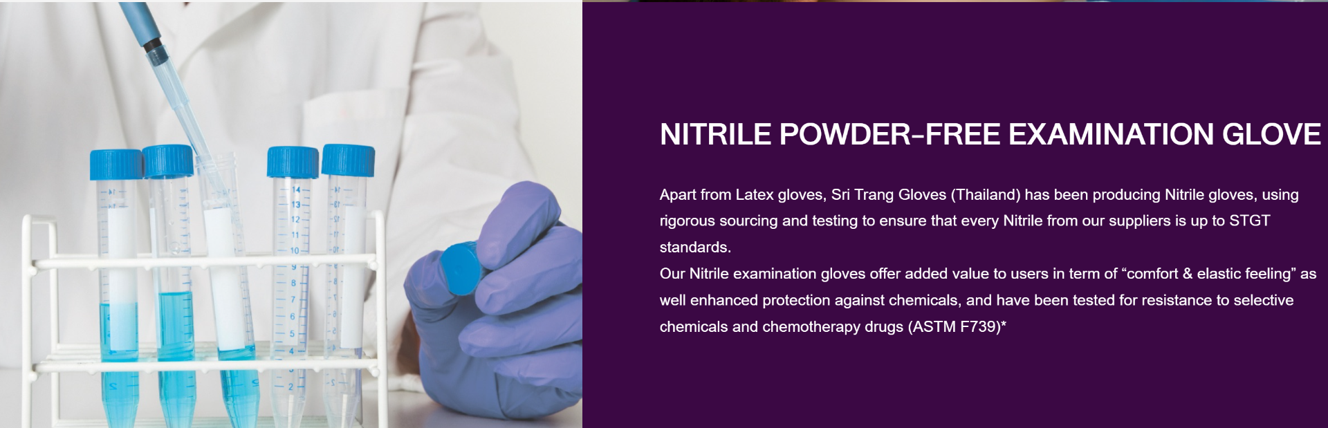 100% Nitrile exam grade chemo medical gloves, ASTM D6978.  4 mils thick.  Violet, 250 gloves per bx. Kosher & Halal Certified. Medium or Large. As low as $13.98 per 100