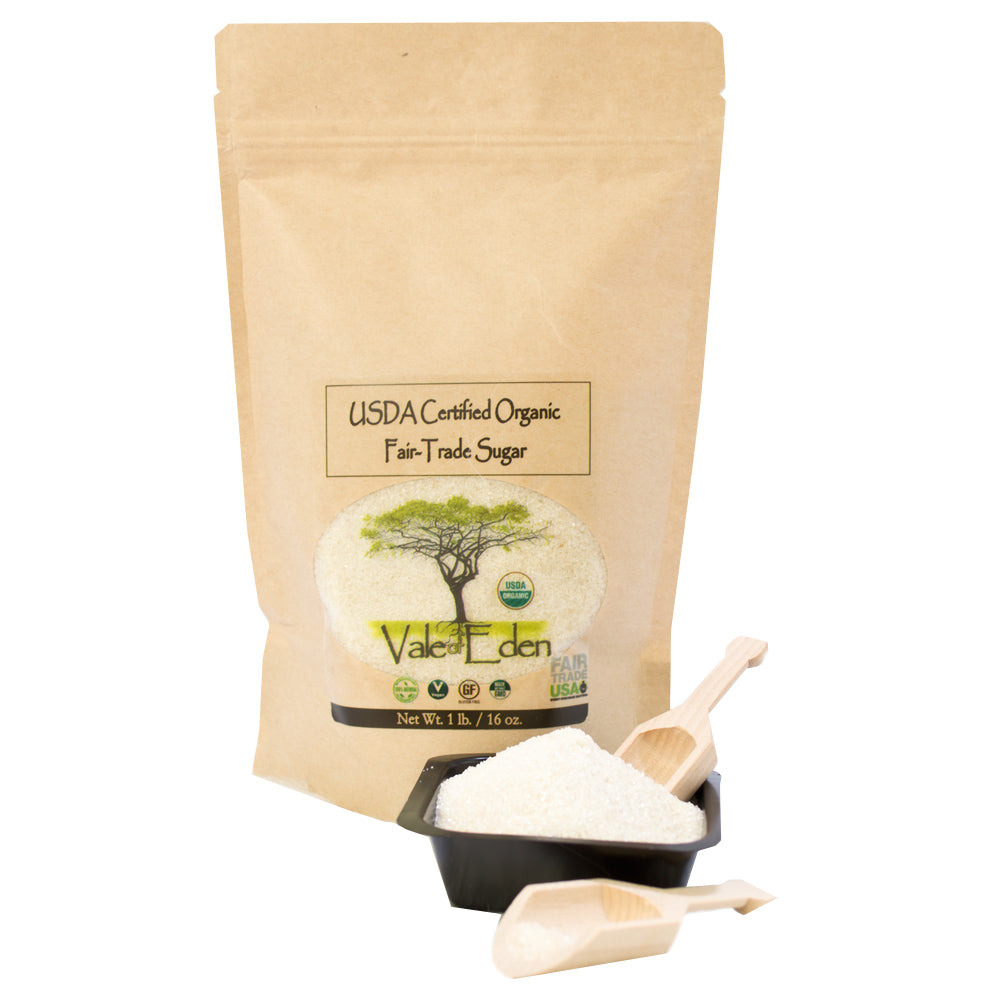 Certified Organic Sugar, 100% Vegan, Non-GMO, 16 oz.