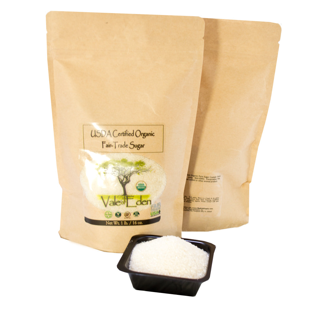Certified Organic Sugar, 100% Vegan, Non-GMO, 16 oz.