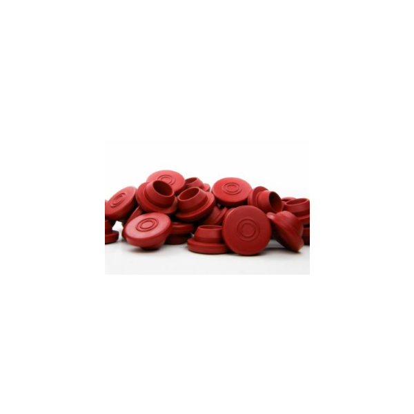 Butyl Rubber Stoppers for Vials, 13mm, Red