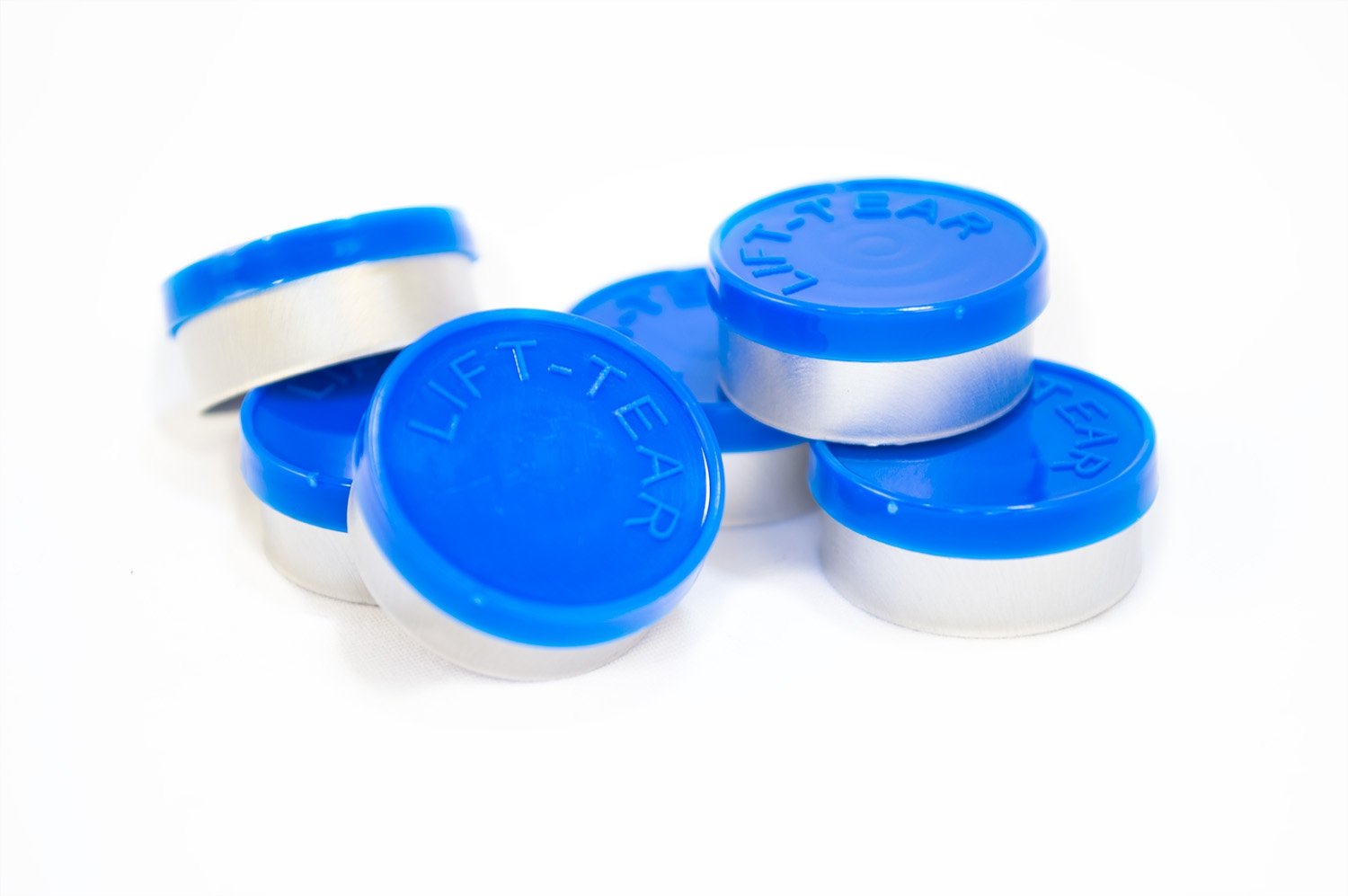 20mm Flip Top Aluminum Seal Lift Tear - Blue