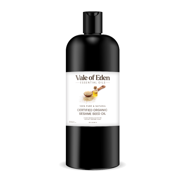 Sesame Seed Oil, 100% Certified Organic, Unrefined, Hexane Free