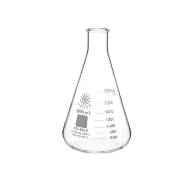 Narrow Mouth Erlenmeyer Graduated Flask, 25mL thru 2000mL