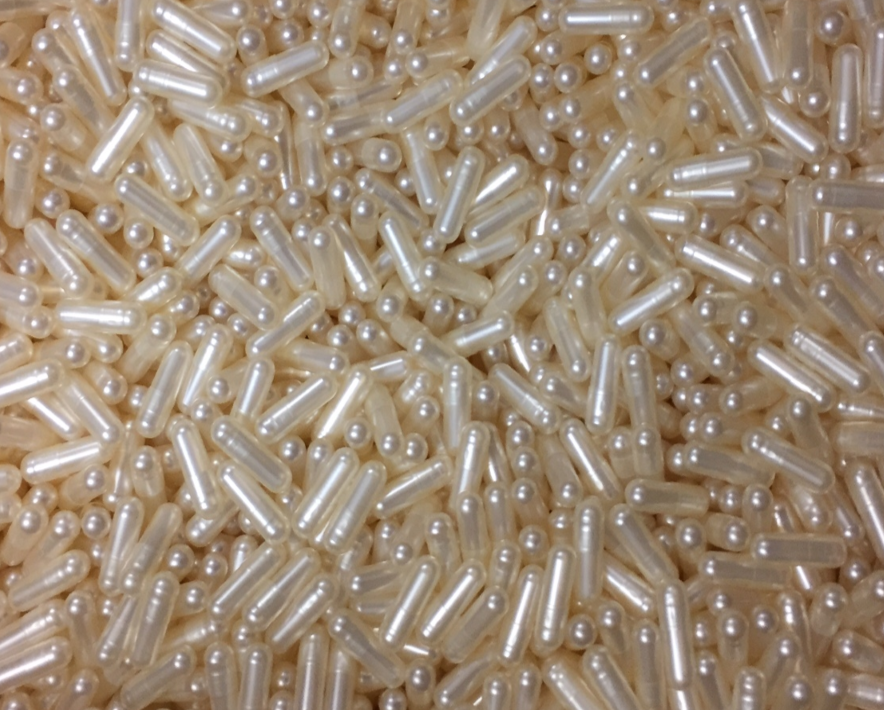 Metallic Pearl Empty Gelatin Capsules, Size 0
