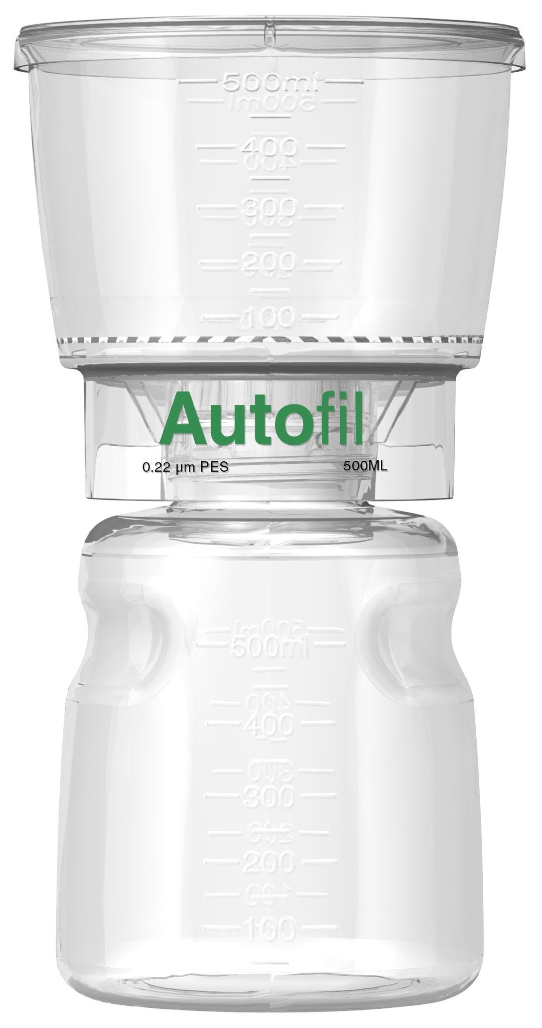 500ml Autofil Full Assembly Vacuum Filter, 0.1 μm, .22 μm, .45 μm-Sterile