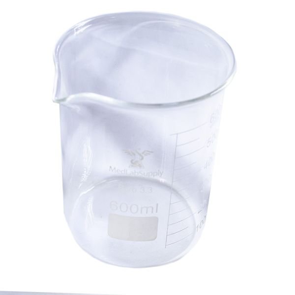 600ML Low Form Graduated Glass Beakers by Med Lab Supply