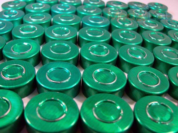20mm Aluminum Seal, Tear Out Center - Green