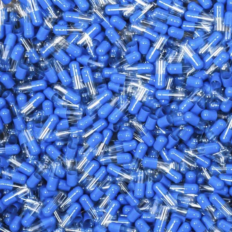 Blue/Natural Capsules, Size 3