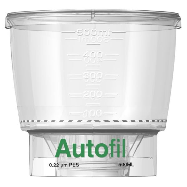 Autofil 500mL Funnel Only, Bottle Top Vacuum Filter, PES, Sterile, 0.22 & 0.45 um