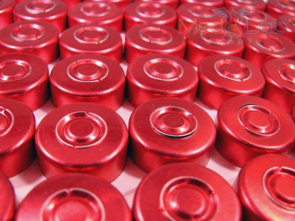 20mm Aluminum Seal, Tear Out Center, Anodized Red