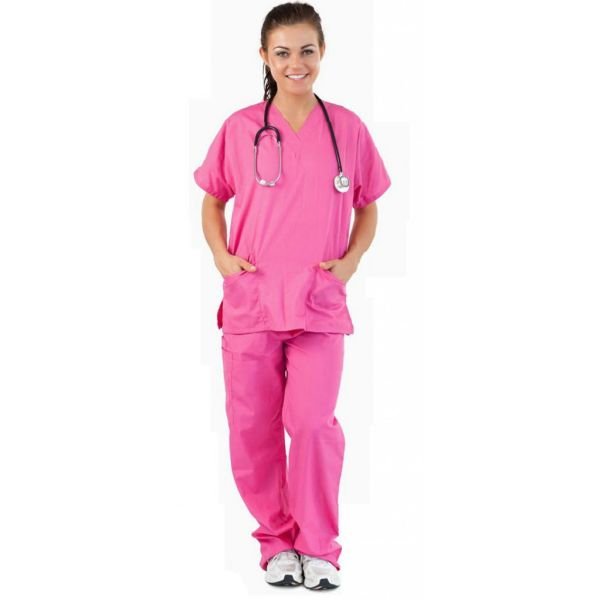 Solid Color Scrub Sets in Black, Burgundy, & Navy