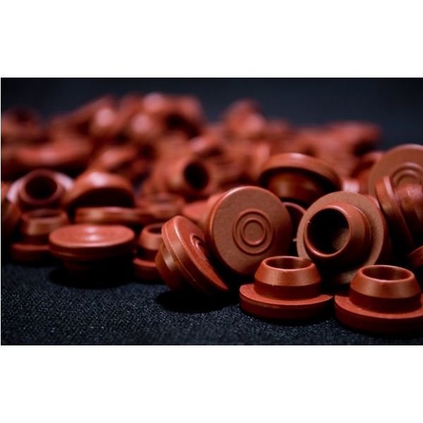Butyl Rubber Stoppers for Vials, 13mm, Red