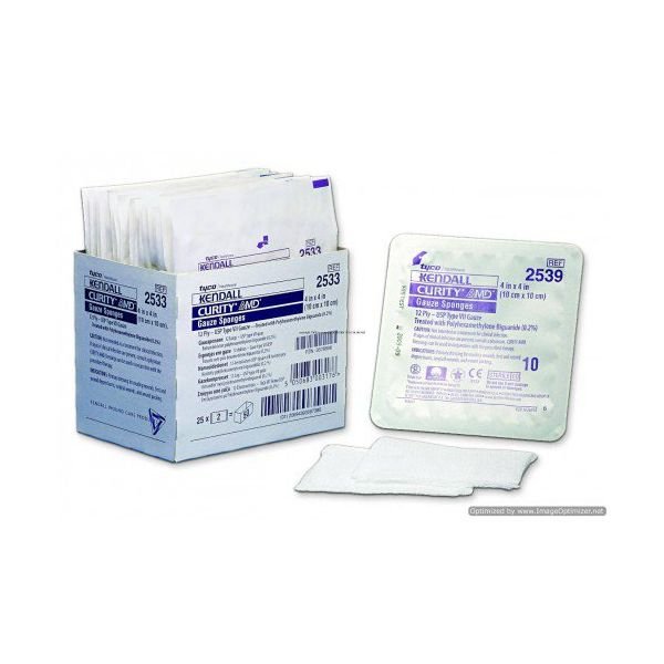 Curity AMD Gauze Sponge, 2539, 4x4, 12PLY, Sterile