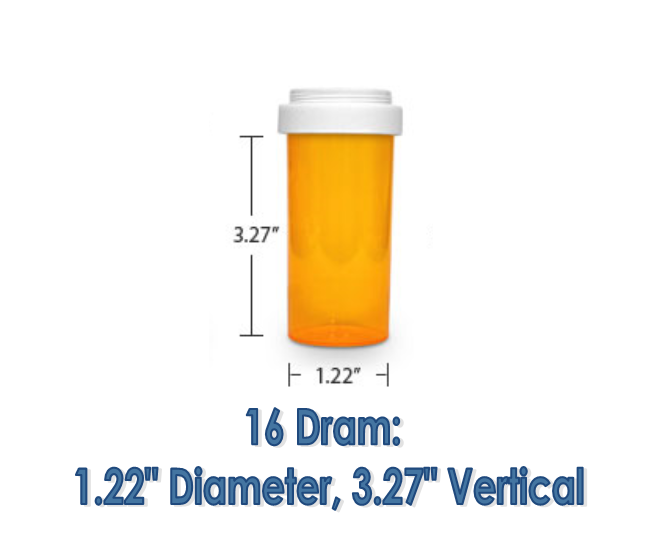 Colored Capsule Bottle - 16 Dram - Red Colored
