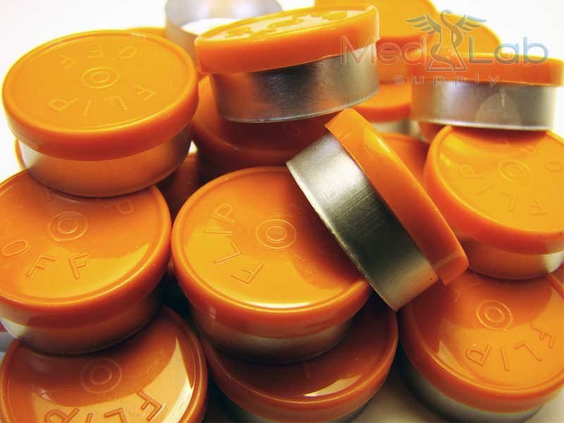20mm Flip Top Aluminum Seal - Orange