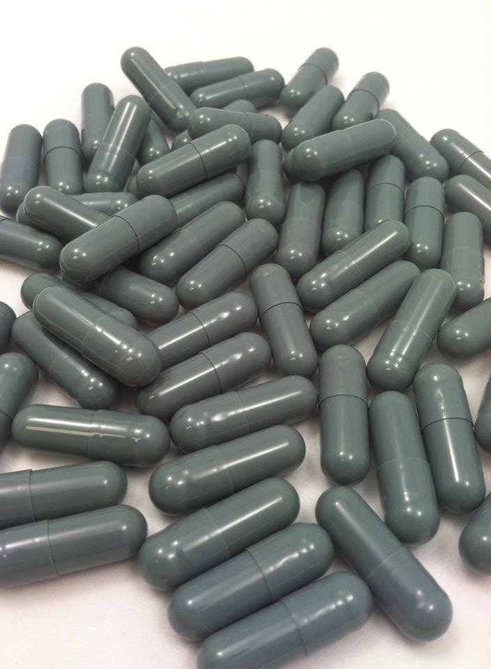Gray Empty Gelatin Capsules, Size 1