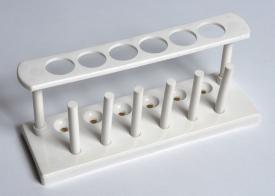 White Plastic Test Tube Holder-6 Slot