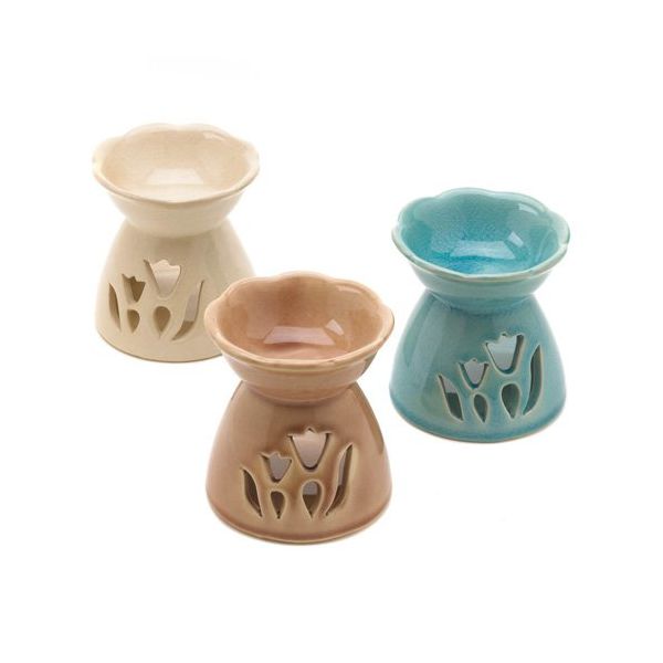 Tulip/Floral Ceramic Oil Diffuser - Vanilla Cream